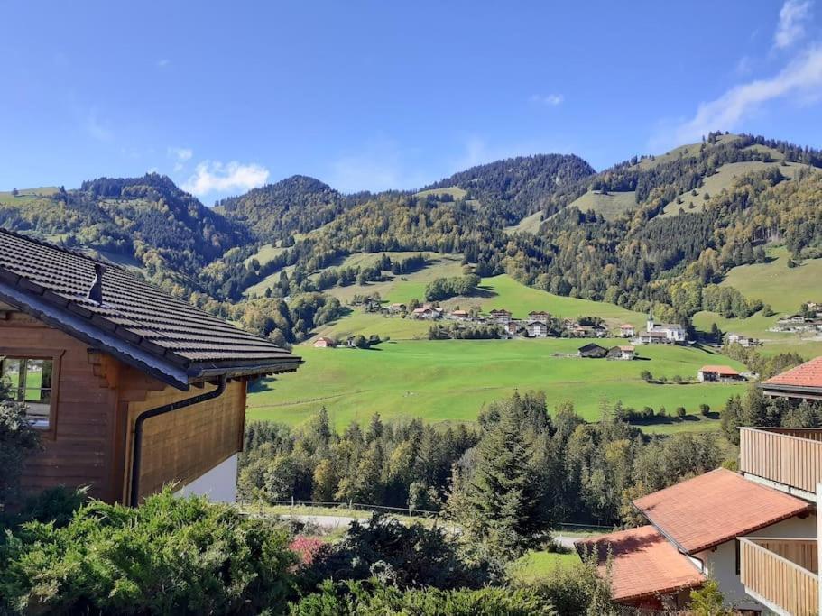 Confortable Chalet Avec Magnifique Vue En Gruyere. Шарме Екстериор снимка